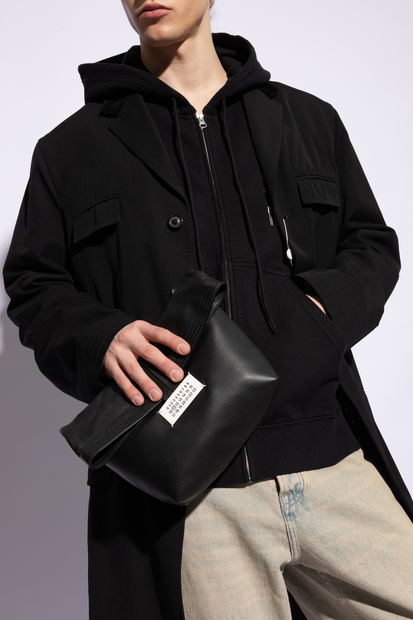 ショルダーバッグ・ポシェット ^LEATHERY^ Weave Rope Tassel Bag BLACK LRBG4202BK SchaferandweinerShops GB - Black Handbag with logo Maison